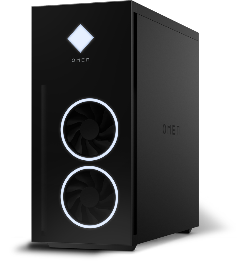 OMEN 40L Gaming Desktop PC with white LEDs