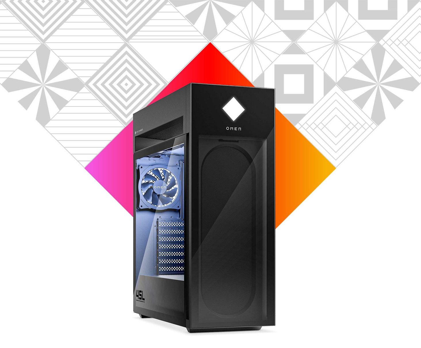 OMEN by HP 45L ATX case front view