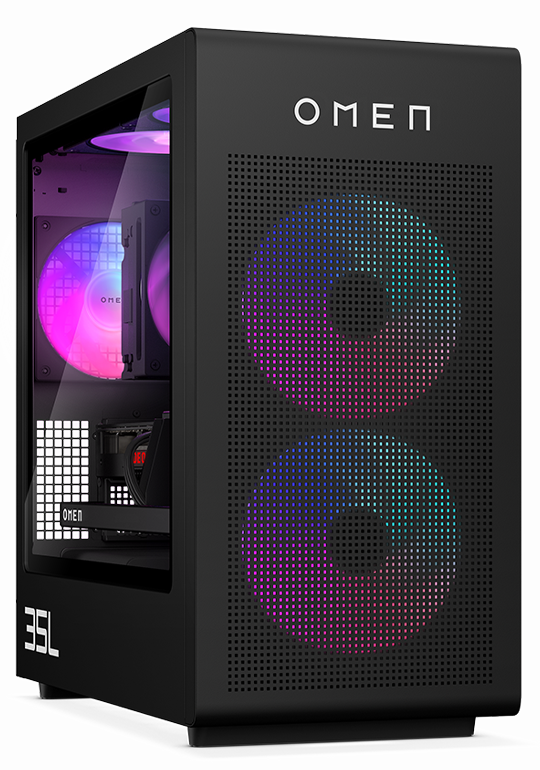 OMEN 35L Gaming Desktop PC Ceramic White left view