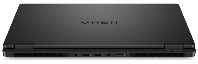 OMEN 17 inch Gaming Laptop showing rear ports