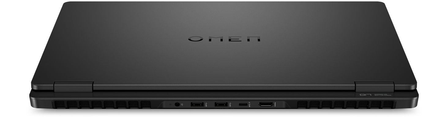 OMEN 17 inch Gaming Laptop showing rear ports