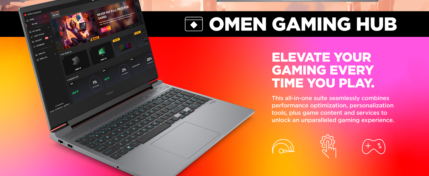 OMEN gaming hub included